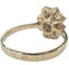 Bague 55.5 Bague rosette contemporaine en or jaune avec une émeraude de 0,6 ct AA+ et des diamants de 0,32 ct 58 Facettes E37