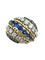 PIAGET. Vintage ring in 18K yellow gold, sapphires and diamonds 
