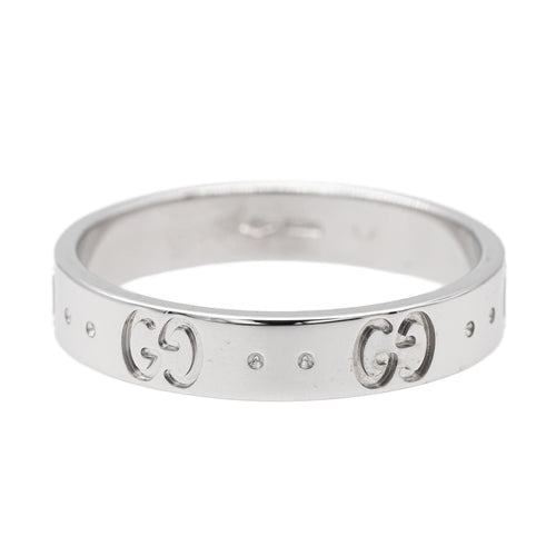 Bague 56 Gucci Bague Fine Icon Or blanc 58 Facettes 2688018CN