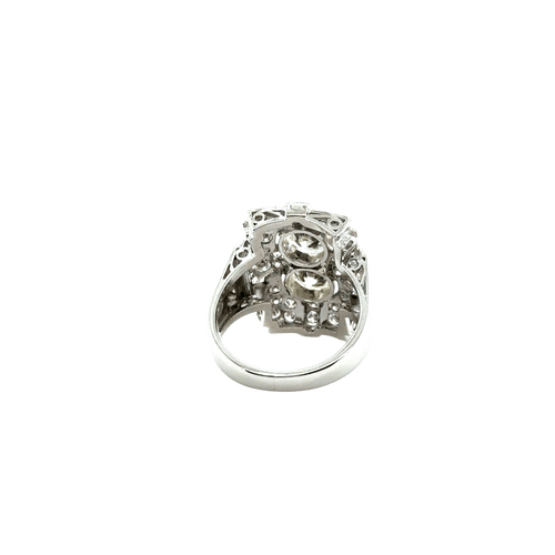 Bague 56 Art déco - Bague platine - diamants 3,72 carats 58 Facettes 1.0000795/5
