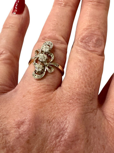 Bague 60 Bague Belle Époque or et diamants 58 Facettes
