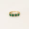 Bague 52.5 Bague or jaune rivière d'émeraudes 58 Facettes LP924