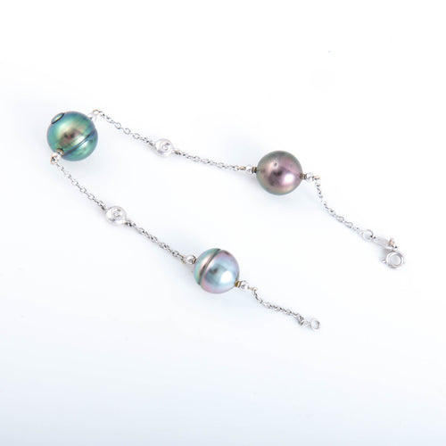 Bracelet BRACELET PERLES DE TAHITI ET DIAMANTS 58 Facettes 0