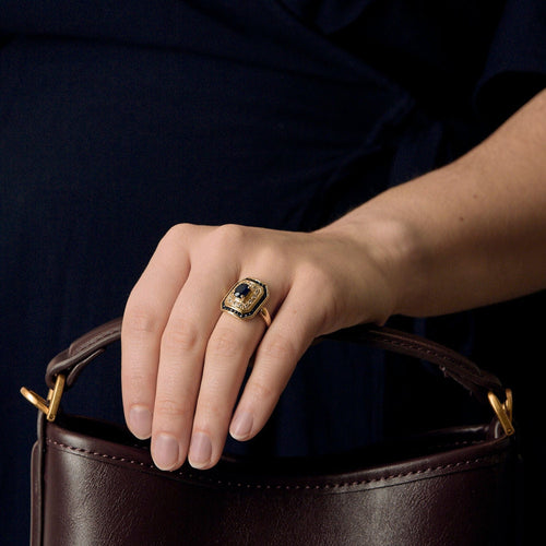 Bague 52 Bague en Or jaune 18k Saphir 58 Facettes B250681