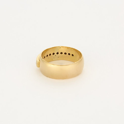 Bague 56 Bague jonc en or jaune 18K diamants 58 Facettes ALE42765