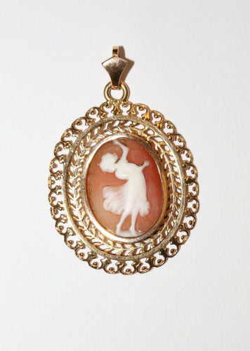 Pendentif Pendentif or jaune camée danseuse à l'antique 58 Facettes 592