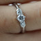 Bague 59 Bague triplet en or blanc avec diamants 58 Facettes 146/23
