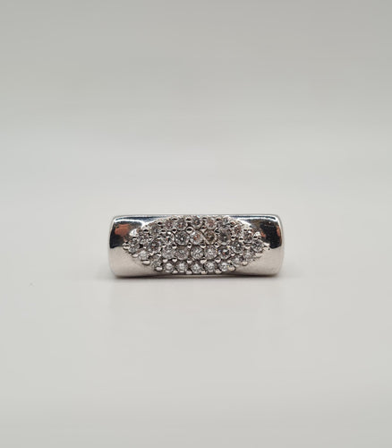 Bague 52.5 Bague or blanc diamants 58 Facettes