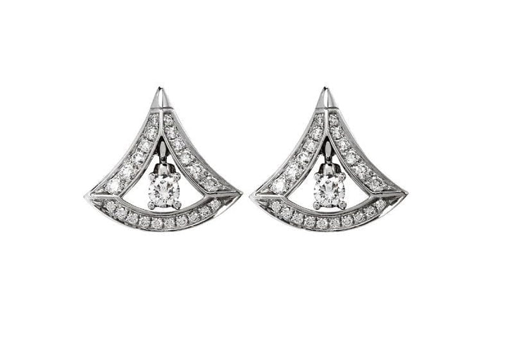 Boucles d'oreilles BVLGARI - Boucles d'oreilles Diva's Dream or blanc diamants 58 Facettes 123