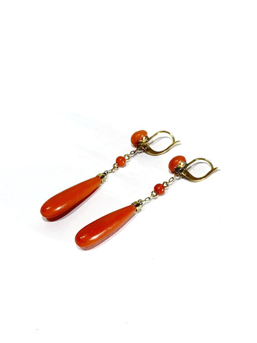 Boucles d'oreilles Paire De Boucles d'Oreilles en or et en corail 58 Facettes