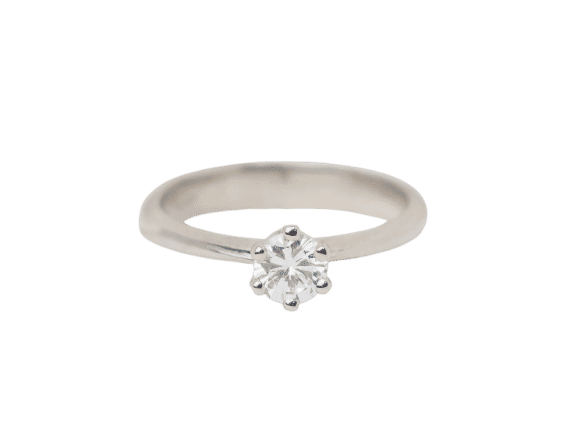 Bague 51 Bague solitaire en or blanc et diamant 0.34ct 58 Facettes 31904/30711