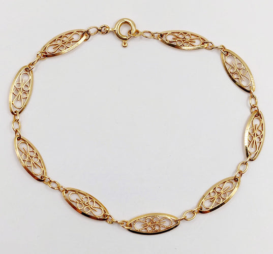 Bracelet Bracelet vintage or 18k mailles filigranées 58 Facettes A06313