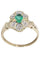 Bague 58 Bague marguerite émeraude et diamants 58 Facettes 091051