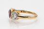 Bague 53 Bague en or jaune et platine ornée d'un rubis et de diamants taille brillant ancien (1,80 ct). 58 Facettes 11210