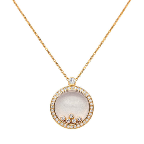 Collier Collier Chopard Happy Diamonds Or rose Diamant 58 Facettes 4173800RV