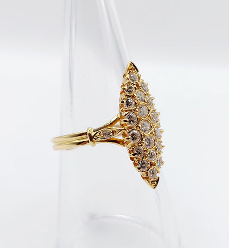 Bague 53.5 Bague marquise or et diamants 58 Facettes A04191