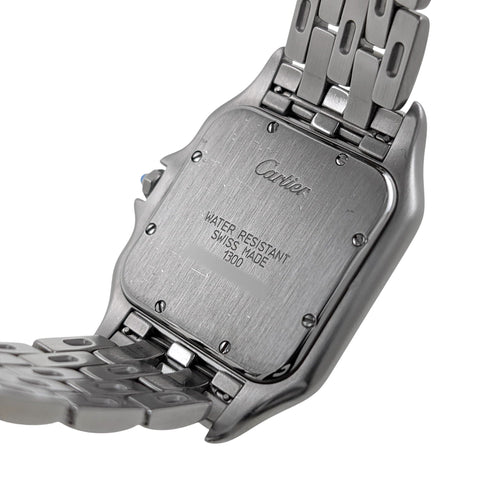 Montre Cartier Panthère 1300 Large model LM GM Figaro Strap Stainless Steel 58 Facettes