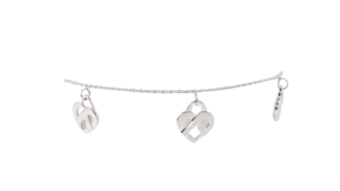 Bracelet Bracelet Poiray Coeur Entrelacé en or blanc 58 Facettes 32973