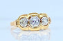 Bague 51 Bague en or jaune 18 carats ornée de 3 diamants 58 Facettes AB545