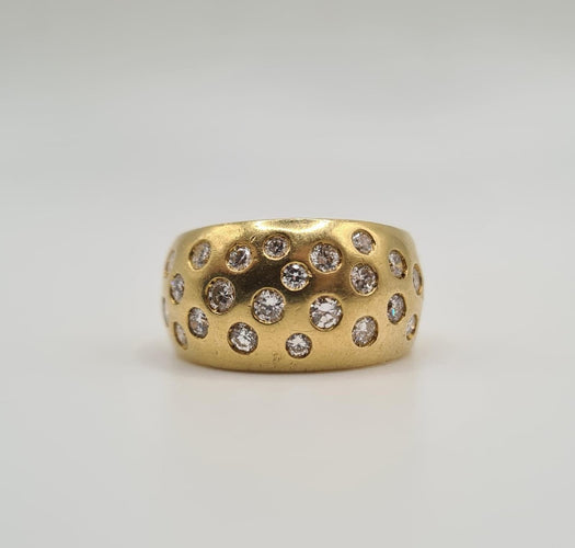 Bague 59 Bague Or jaune Diamants 58 Facettes