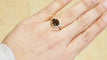 Bague 56.5 Bague moderne or jaune, diamants et quartz fumé 58 Facettes 30347