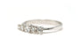 Bague 61 Bague contemporaine en or blanc 18 carats sertie de diamants "taille" brillant 58 Facettes 22734