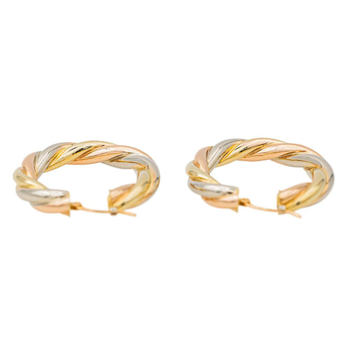 Boucles d'oreilles Boucles d'oreilles Créoles Or jaune, Or blanc, Or rose 58 Facettes 3683057CN