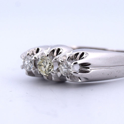 Bague 60 Bague trilogie or blanc et diamants 58 Facettes