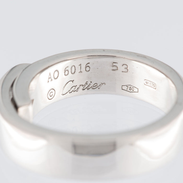 Cartier, bague d'anniversaire en or blanc 18 carats avec diamants 58 Facettes