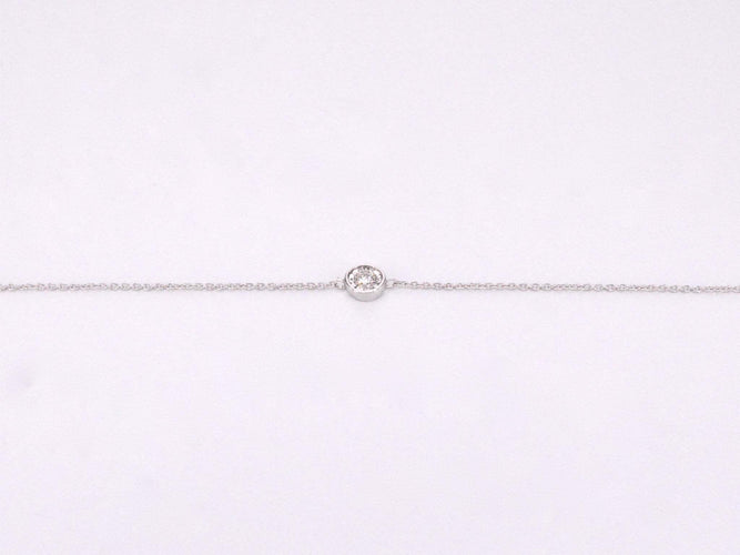 0.10 karat pırlantalı beyaz altın bilezik