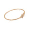 Bracelet Bracelet Tiffany & Co, "Wire Tiffany T", or rose et diamants. 58 Facettes 34924
