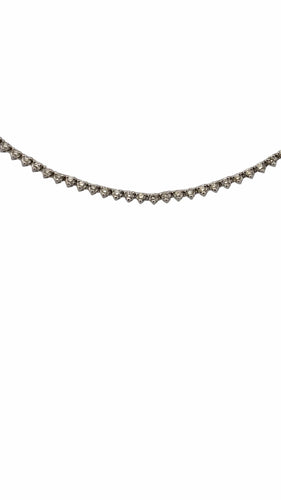 Collier Collier rivière de diamants or blanc 58 Facettes