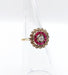 Bague 48 Bague cible Art Déco or rose, diamant, rubis calibrés (circa 1920) 58 Facettes A04432