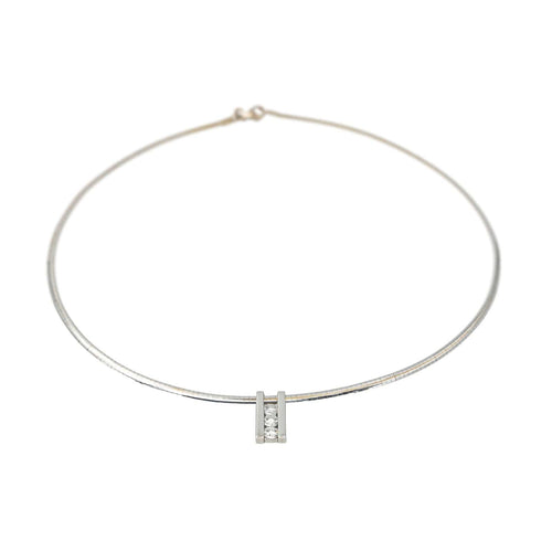 Collier Collier Pendentif Or jaune, Or blanc Diamant 58 Facettes 4221379RV