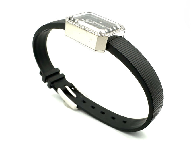 Montre CHANEL. Collection "Première Ruban", montre acier et diamants (full set) 58 Facettes