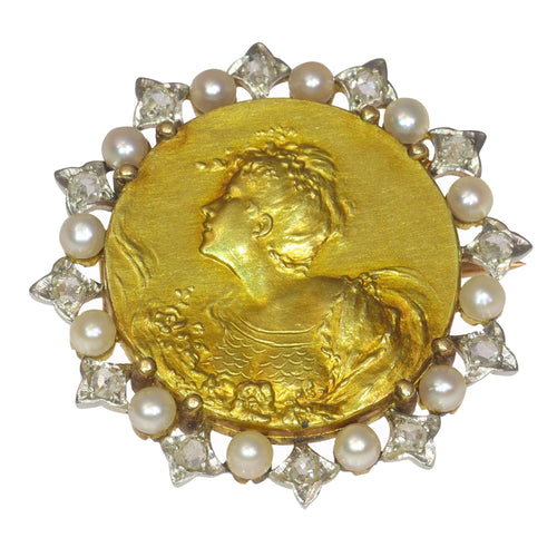 Broche Élégance vintage : un aperçu de la Belle Époque dans une broche 58 Facettes 21295-0015