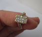 Bague 54 Bague ancienne damier diamants perles or jaune et platine 58 Facettes