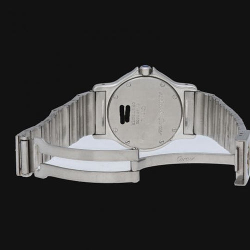 Saat Cartier Santos Ronde Octagon 18 Ayar Sarı Altın ve Çelik 58 Facettes MT45328