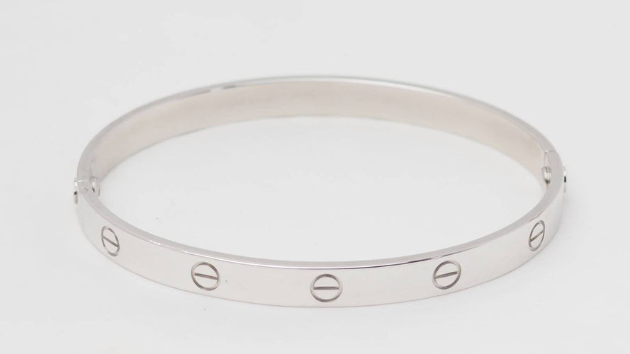 Bracelet Bracelet Cartier Love en or blanc vintage 58 Facettes 32697