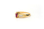Bague 49 Bague en or jaune sertie d'un rubis et de diamants 58 Facettes B565