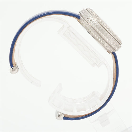 Montre Mauboussin - Montre L'heure du premier jour enfin cadran nacre bracelet cuir bleu 58 Facettes