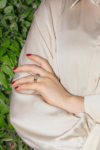 Bague 56 Bague  Or jaune, Or blanc Diamant 58 Facettes 4311404CN