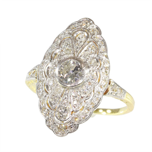 Bague 51 Bague diamant vintage avec touche Belle Époque – Conçue pour une grandeur discrète 58 Facettes 25191-0317