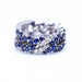 Bague 55 Bague en or blanc, diamants et saphirs 58 Facettes N102886LF