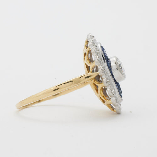 Bague 52 Bague or jaune et saphir 58 Facettes