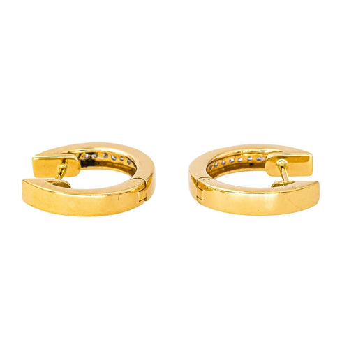 Boucles d'oreilles Boucles d'oreilles Créoles Or jaune Diamant 58 Facettes 4402305CN