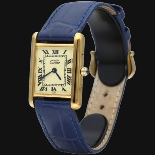 Montre Cartier Montre Tank Vermeil Must De Cartier Vermeil 58 Facettes MT43337