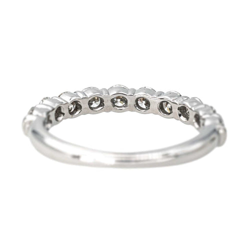 Bague 49 Bague  Demi-alliance Or blanc Diamant 58 Facettes 4191446CN