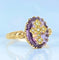 Bague 52 Bague en or jaune 18 carats ornée d’une croix en perles fines 58 Facettes AB561