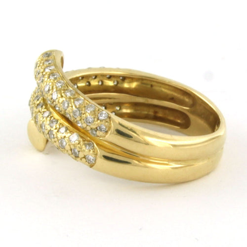 Bague 53 Bague en or jaune sertie d'un diamant taille brillant jusqu'à 1,00 ct 58 Facettes